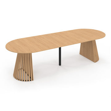 Table à manger ronde extensible Camélia Ø110-300cm
