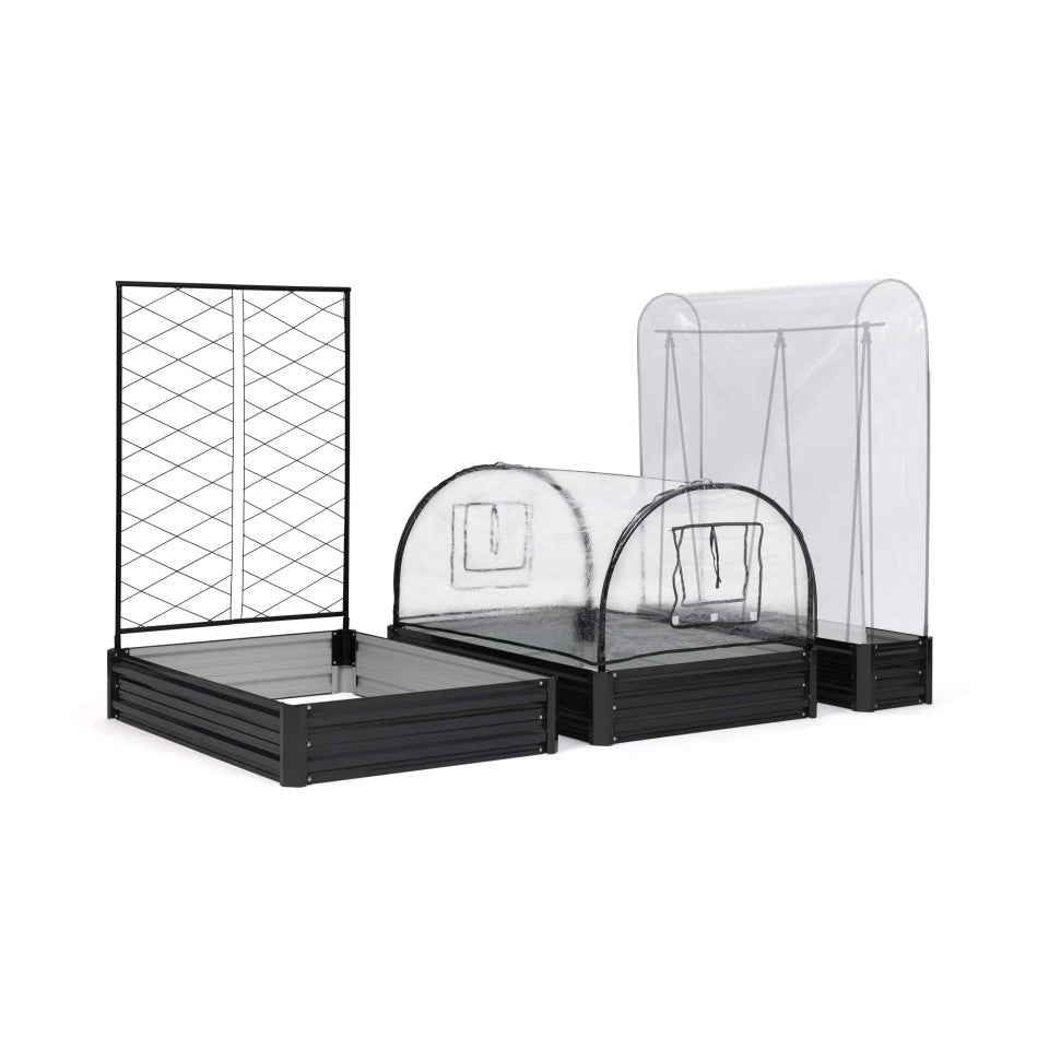 Carrés et serres de potager kit complet en métal