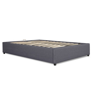 Lit coffre Otto 160x200cm tissu gris