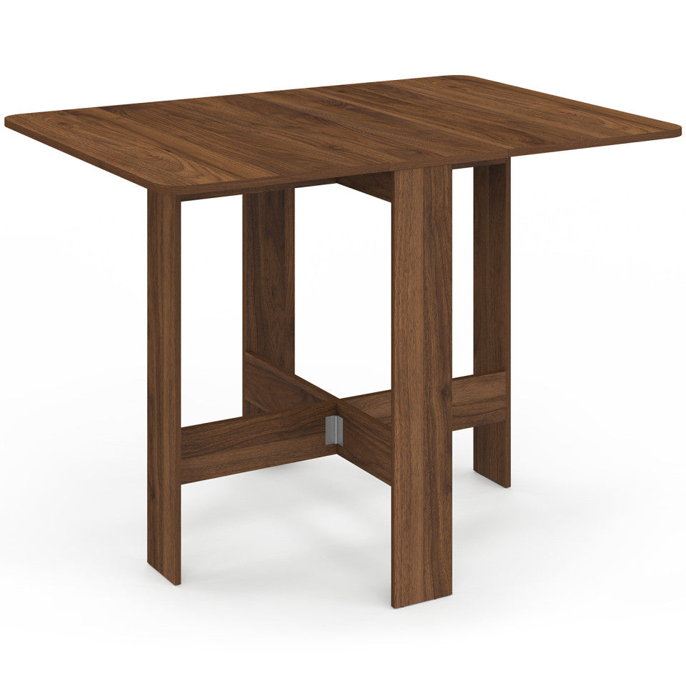 Table à manger dépliable Andy effet noyer
