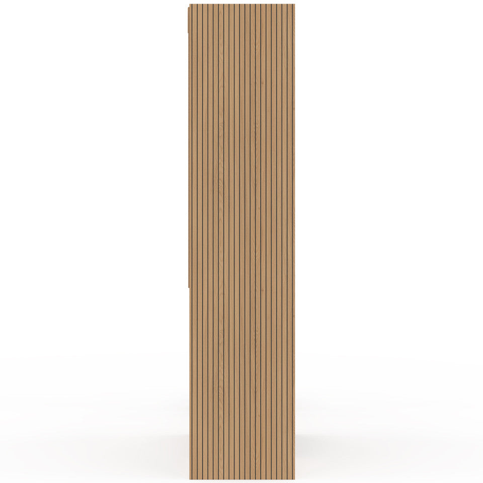 Dressing Faustine extensible 120-180cm 5 tiroirs effet lattes
