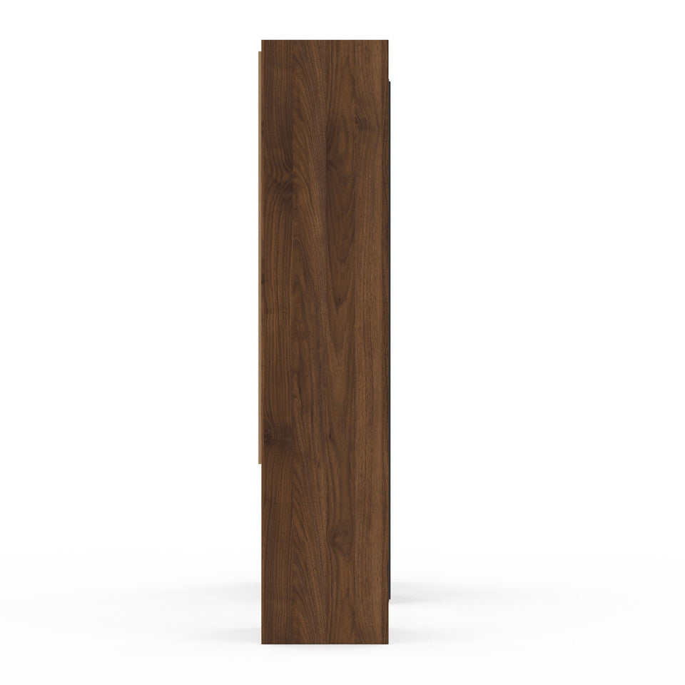 Dressing Justine extensible 120-180cm double colonne effet noyer