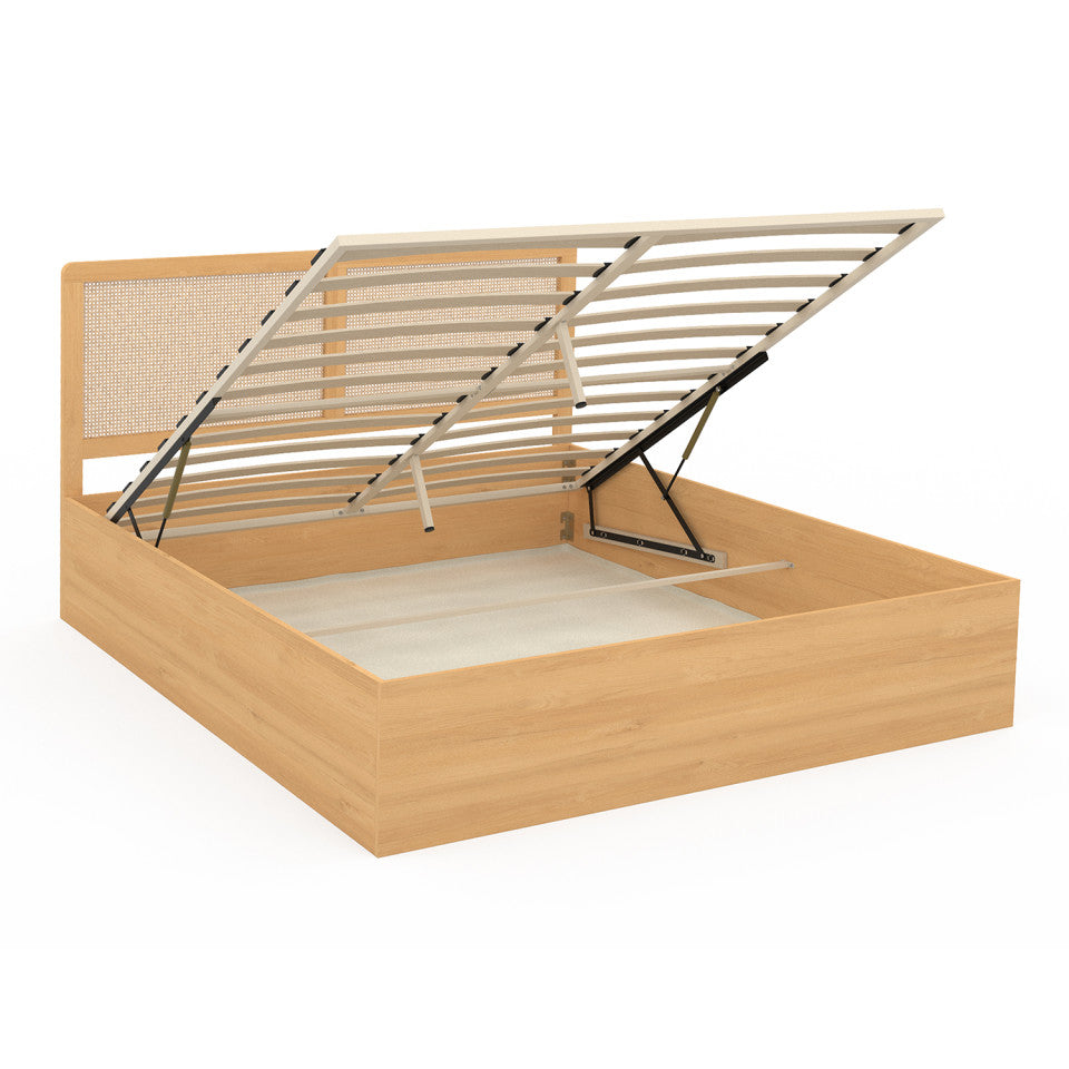 Lit coffre Eve 160x200cm cannage