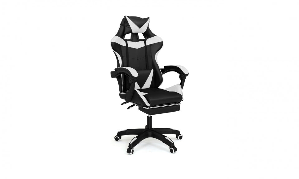 Fauteuil de bureau spécial gaming noir et blanc