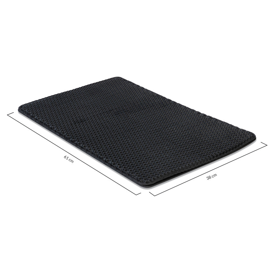 Tapis de litière double couche noir