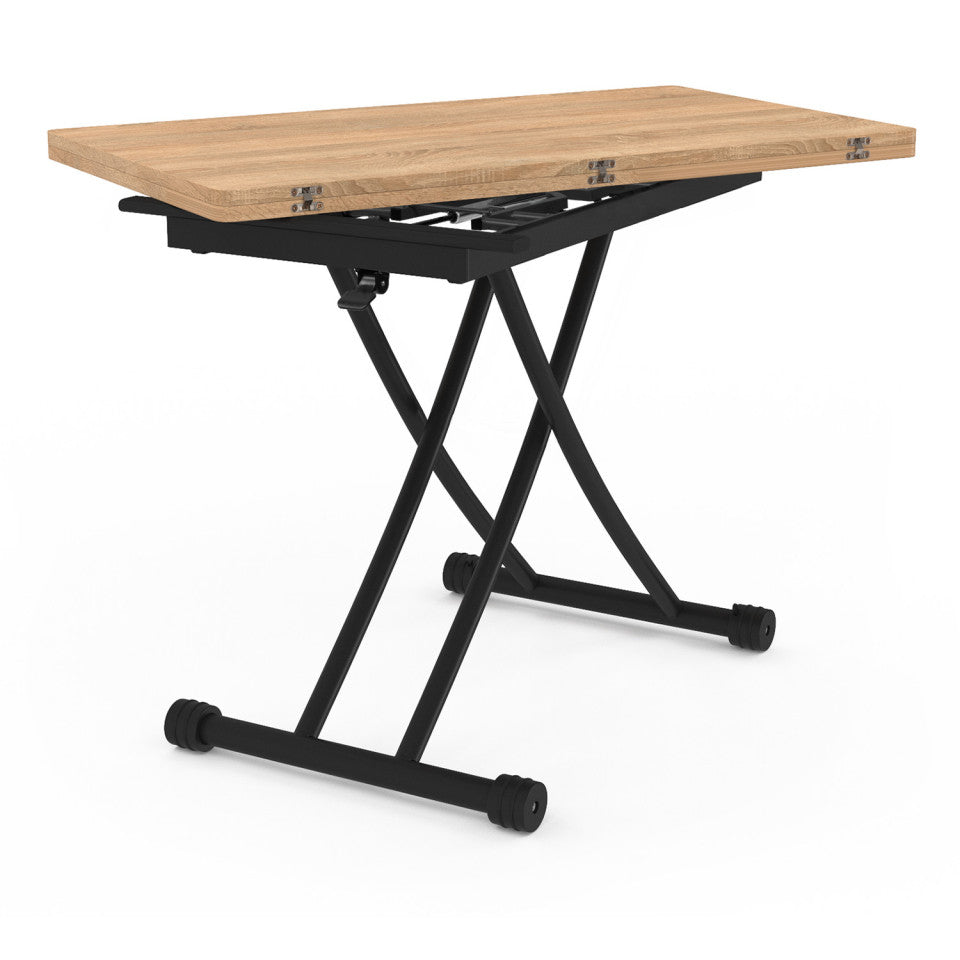 Table basse dinatoire Tribeca hauteur ajustable effet bois