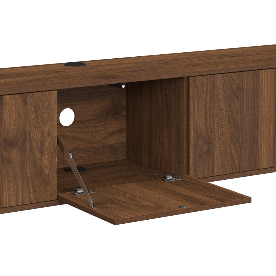 Meuble TV suspendu Elora effet noyer 180cm
