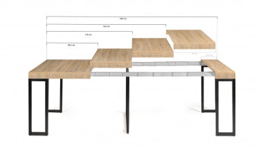 Table repas console extensible Memphis 235cm