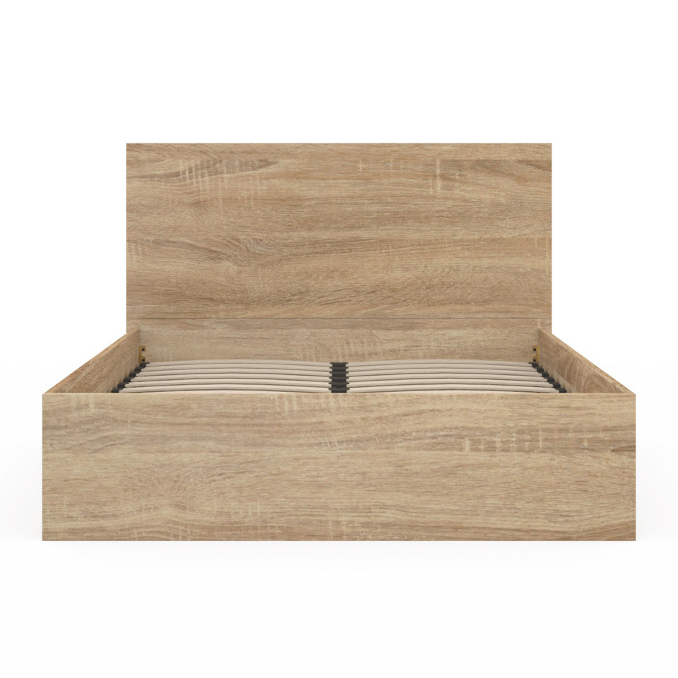 Lit coffre Sicilia 160x200cm effet bois naturel