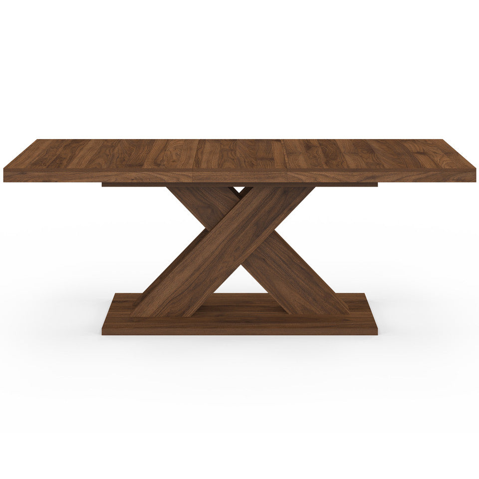 Table à manger extensible Alexia effet noyer 160-200cm