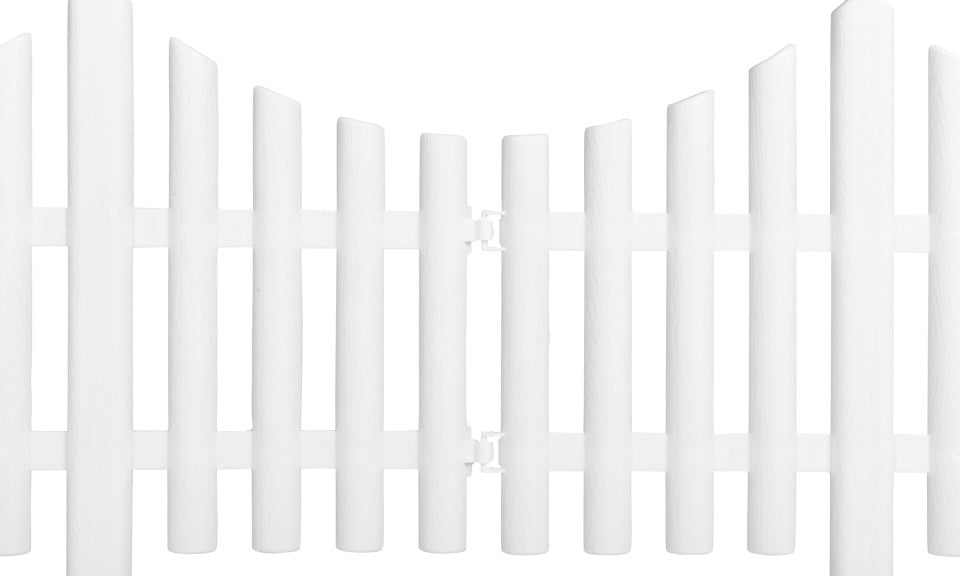 Bordurettes pour parterre en plastique blanc - Lot de 10