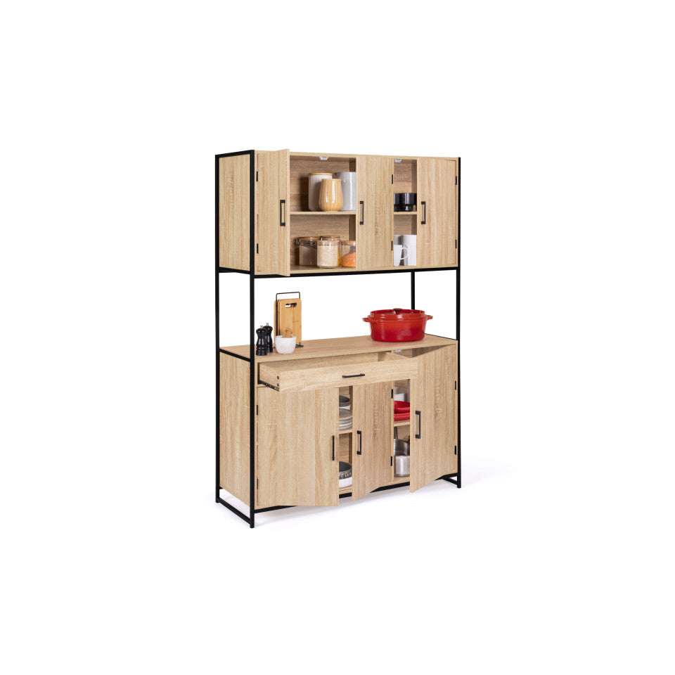 Vaisselier industriel Memphis 2 niveaux 120x176cm