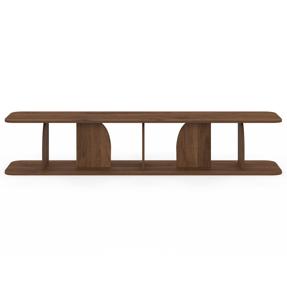 Meuble TV Japandi effet noyer 180cm