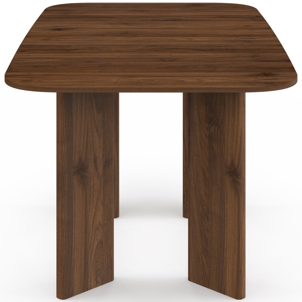 Table à manger extensible Cassia 160-200cm effet noyer