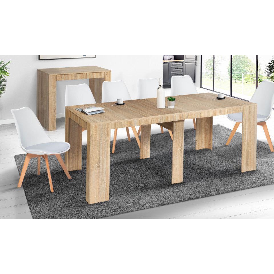 Table repas console extensible Nora 235cm bois