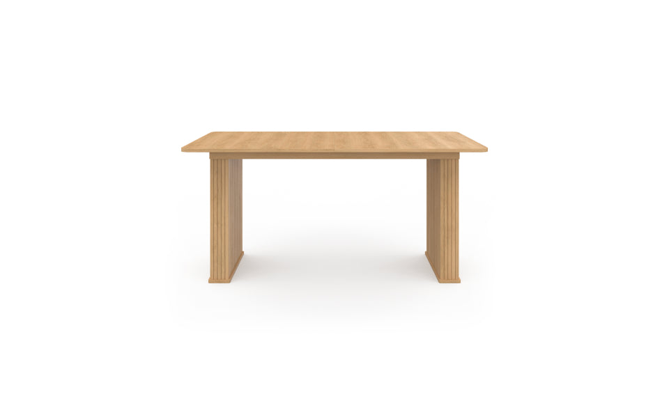 Table repas Albane 160cm bois pieds effet tasseaux