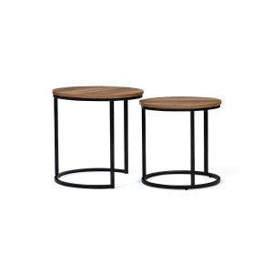 Tables basses rondes gigognes Elize - lot de 3