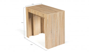 Table repas console extensible Nora 235cm bois