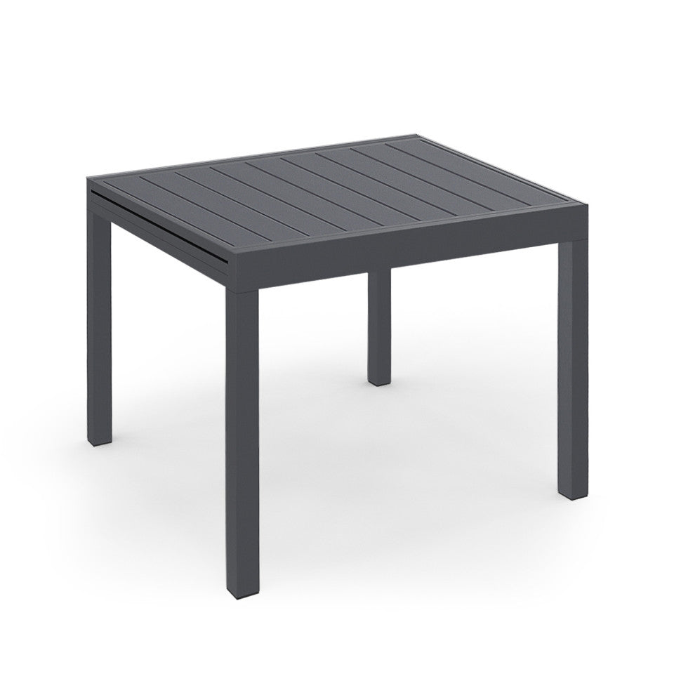 Ensemble repas extensible 8 places en polywood gris