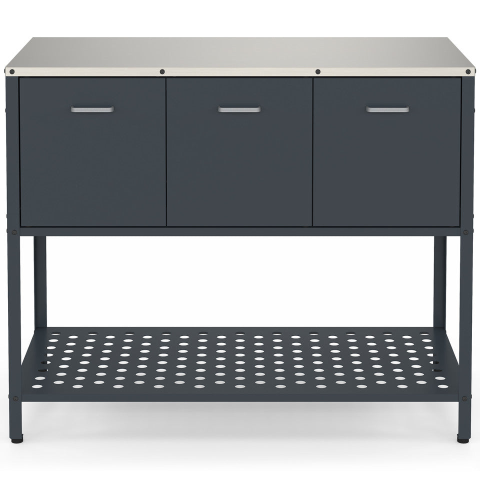 Meuble cuisine extérieure Alméria gris 3 portes