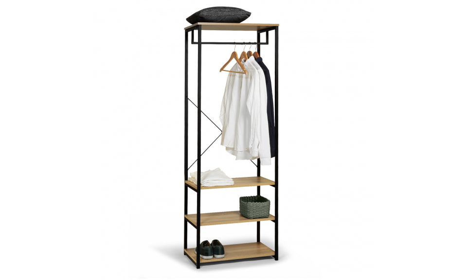 Dressing Memphis avec penderie et étagères 60x167cm