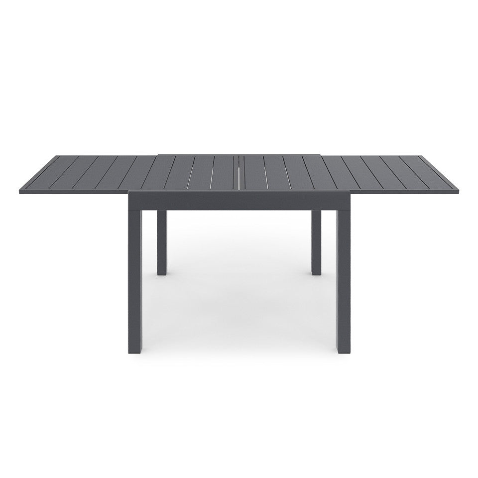 Ensemble repas extensible 8 places en polywood gris