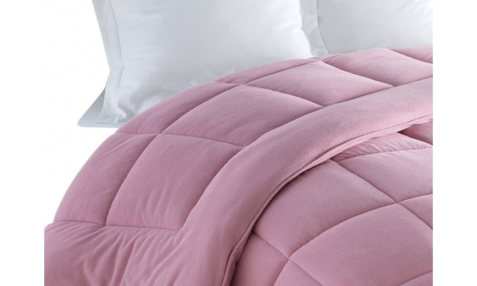 Couette 400 gr/m² polaire biface rose - 220x240cm