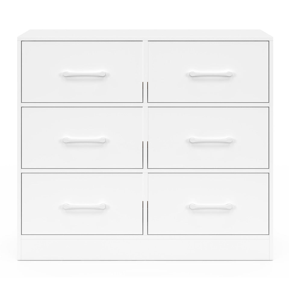 Commode Uma 6 tiroirs blanc