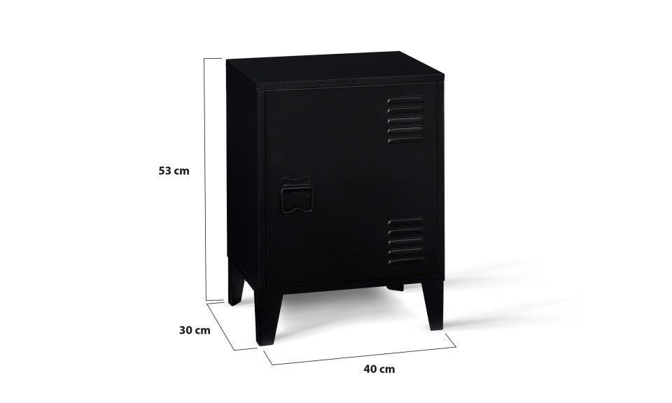 Tables de chevet Storen en métal noir - lot de 2