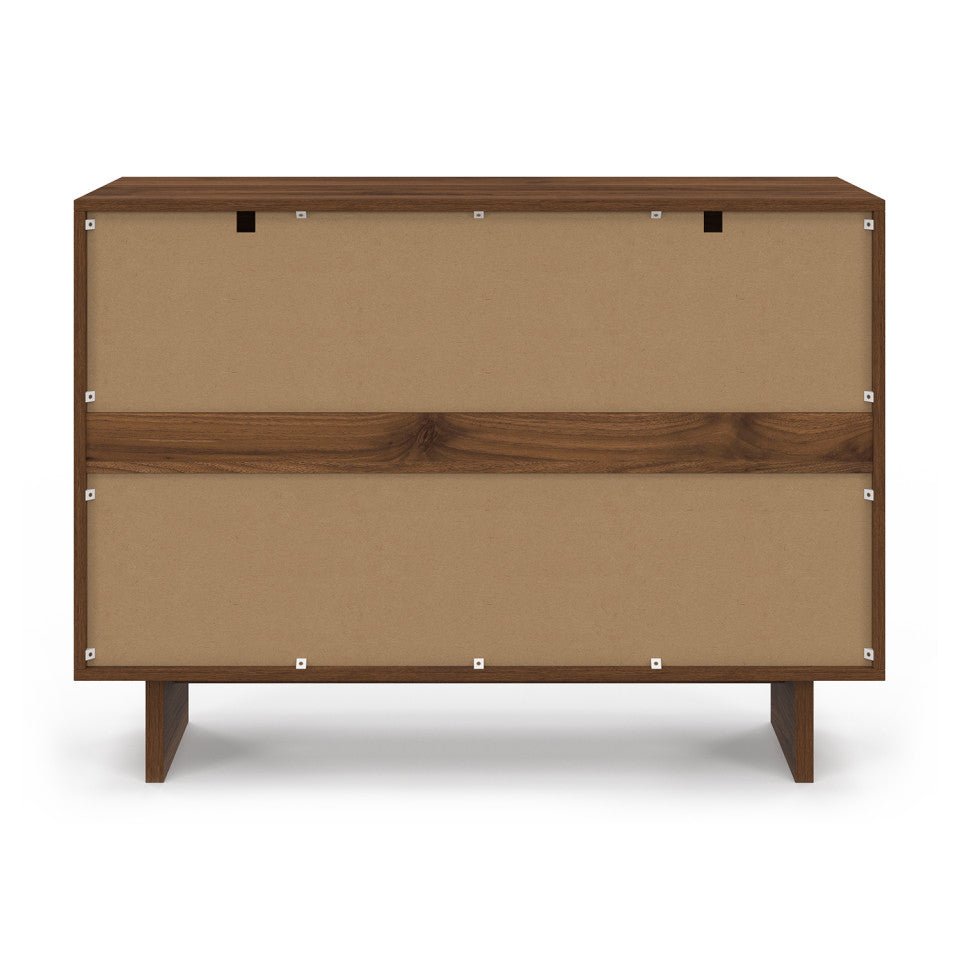 Commode Yumi 6 tiroirs en bois effet noyer