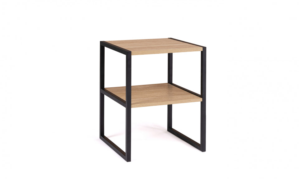 Tables de chevets Memphis sur pieds avec étagère - lot de 2