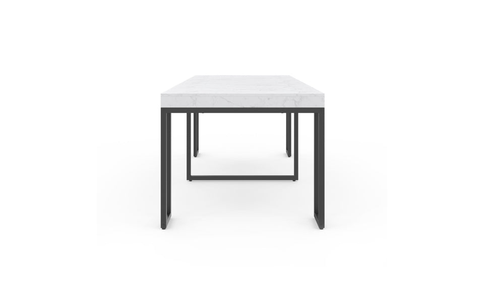 Table repas console extensible Glam effet marbre 235cm