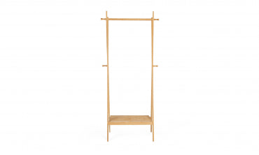 Portant pliable à vêtements Maya en bambou
