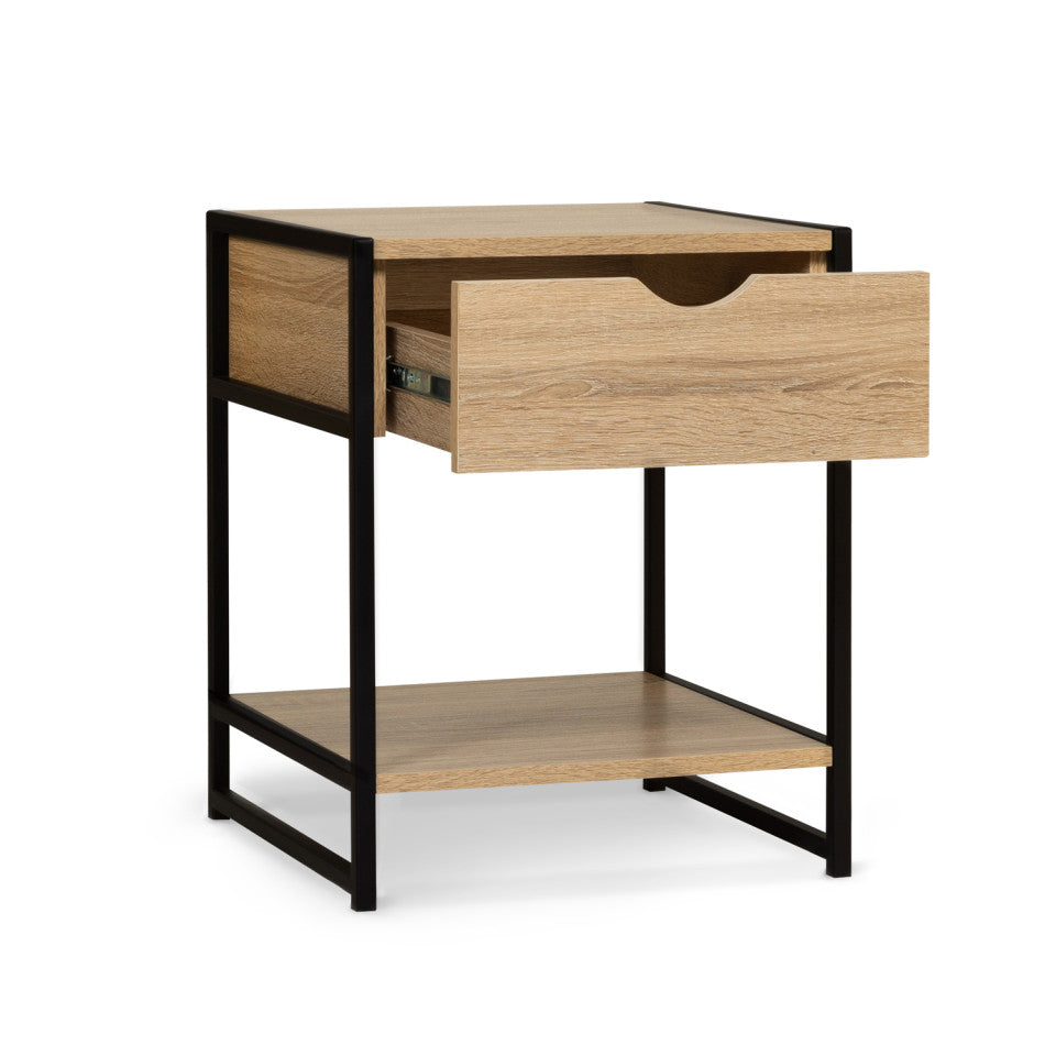 Tables de chevet Memphis sur pieds 1 tiroir - lot de 2