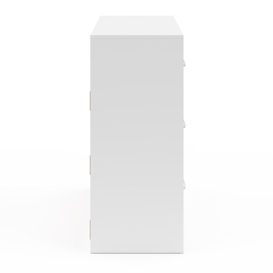 Commode Uma 6 tiroirs blanc