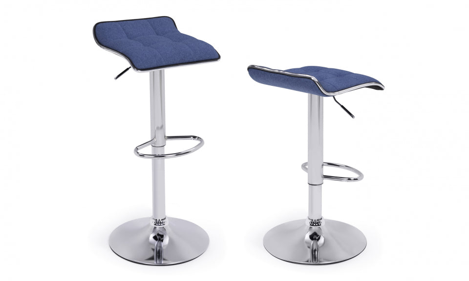 Tabourets de bar réglables Kris bleu - lot de 2