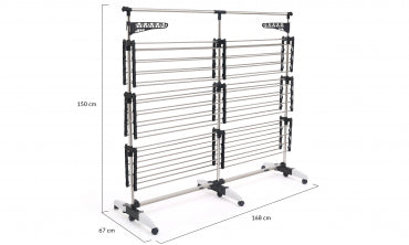 Séchoir Magnum double 3 niveaux - 50m d'étendage