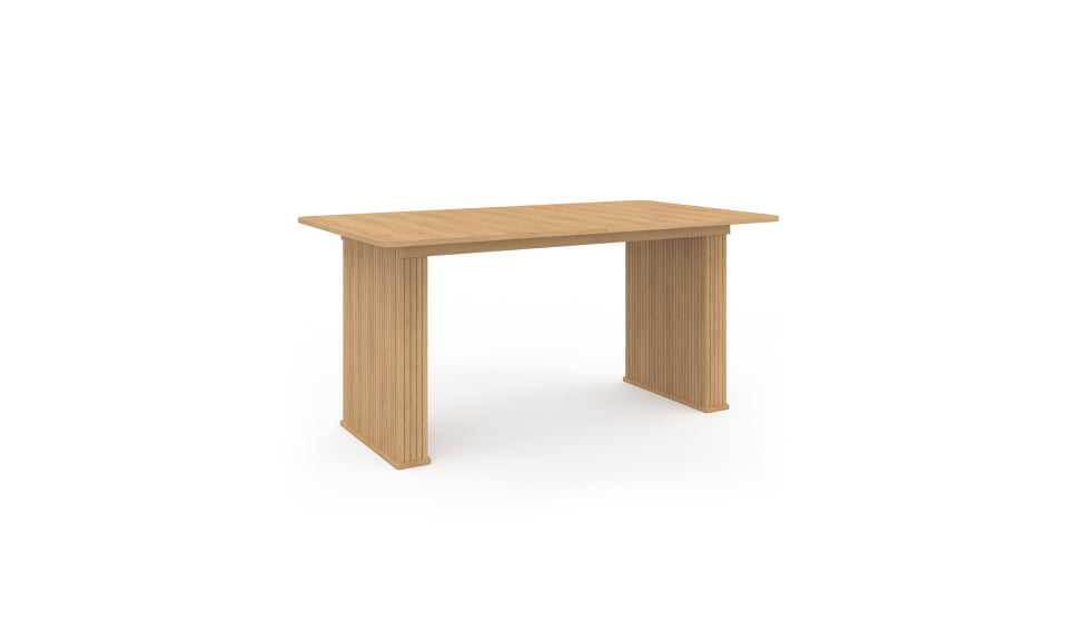 Table repas Albane 160cm bois pieds effet tasseaux