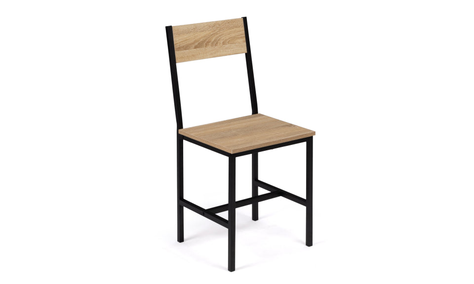 Chaises Memphis bois et métal - lot de 6