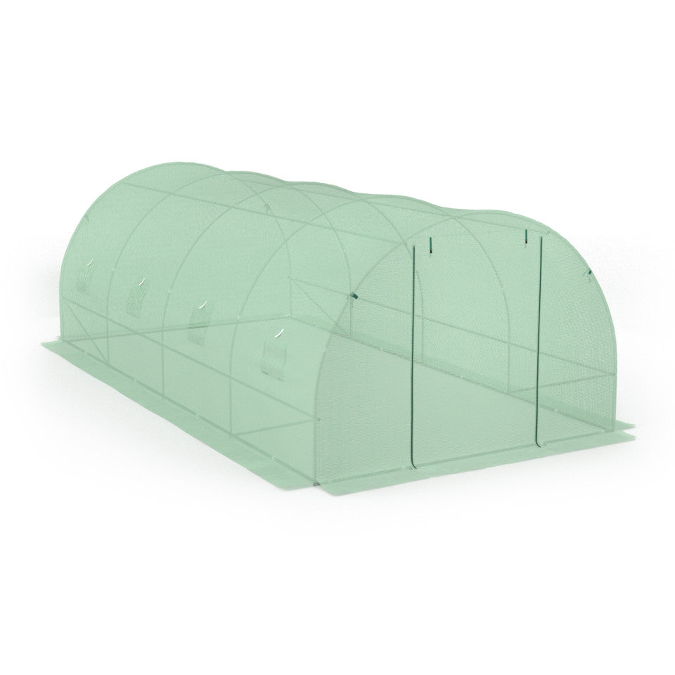 Serre de jardin 18m² verte bâche renforcée 130 gr/m² - gamme maraichère