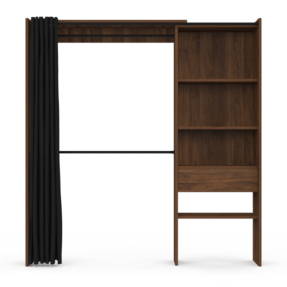 Dressing Aline extensible 120-170cm effet noyer