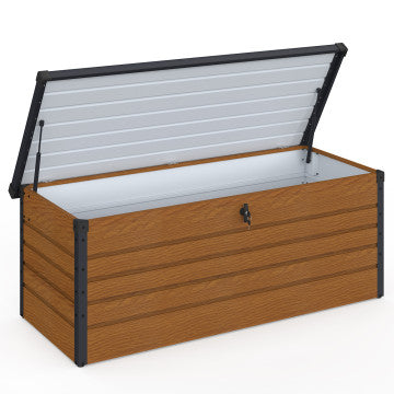 Coffre de jardin métal effet bois 600L