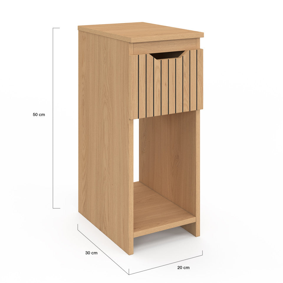 Tables de chevet Faustine avec 1 tiroir - lot de 2