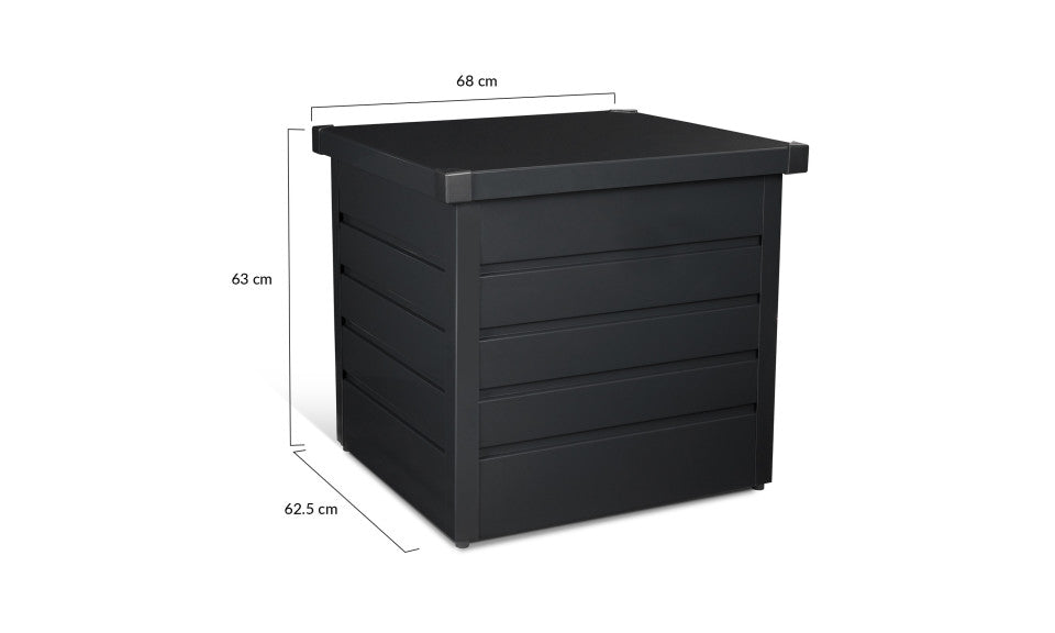 Coffre de rangement pour extérieur gris anthracite en acier galvanisé 200L