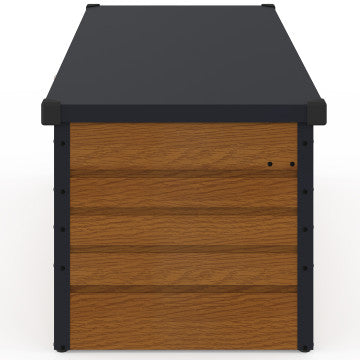 Coffre de jardin métal effet bois 600L