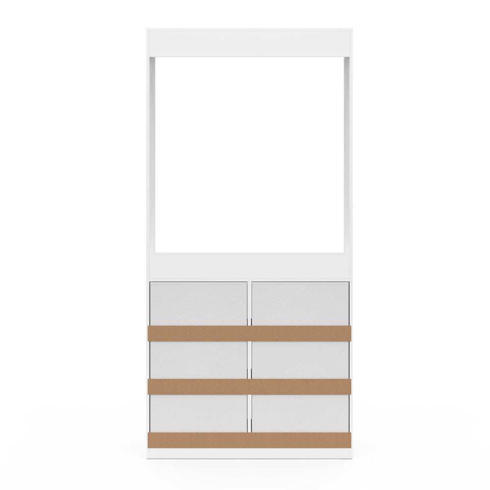 Dressing Uma blanc 6 tiroirs