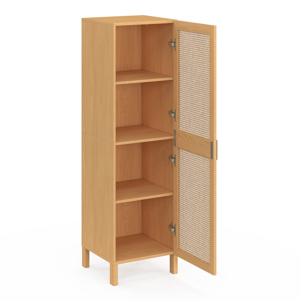 Armoire Eve 1 porte cannage H120cm