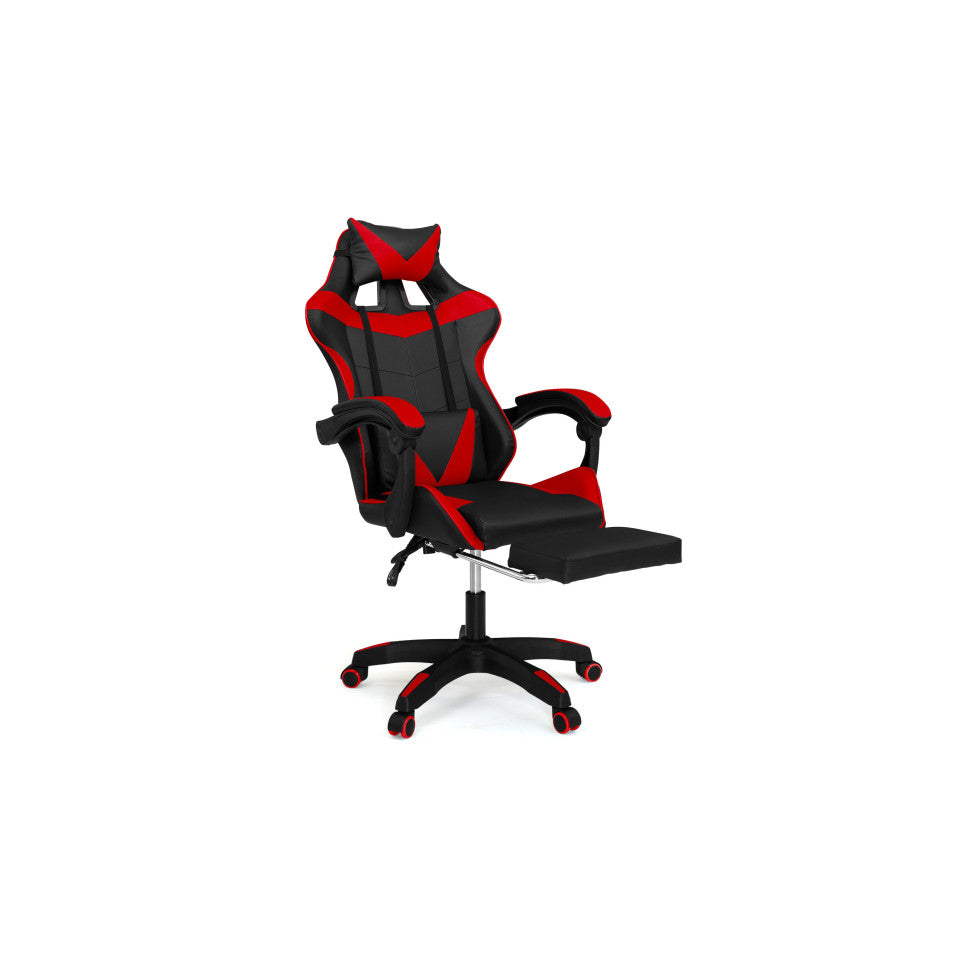 Fauteuil de bureau spécial gaming noir et rouge