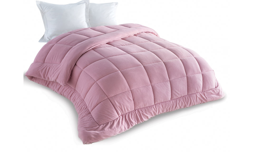 Couette 400 gr/m² polaire biface rose - 220x240cm