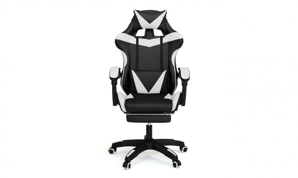 Fauteuil de bureau spécial gaming noir et blanc